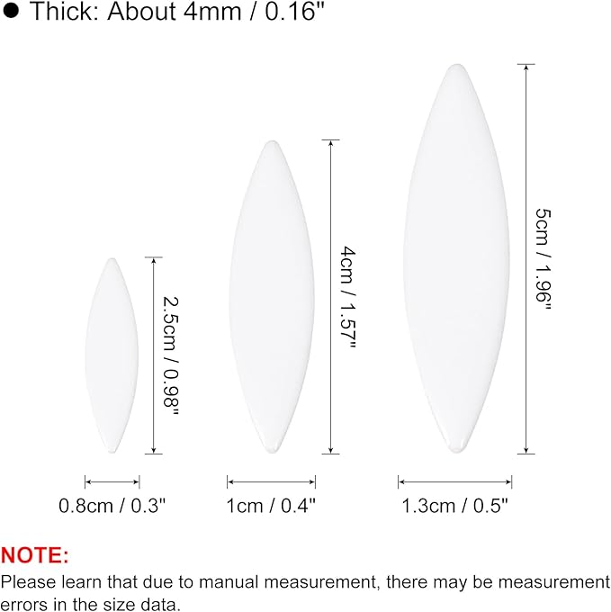 uxcell Ceramic Mosaic Tile, About 200g Teardrop Leaf Tile Mosaic Block for Handicrafts Artwork, White