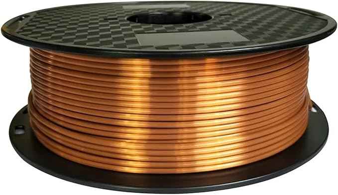 Silk PLA Copper 3D Printer Filament 1.75mm 1Kg, Shiny Metallic-Like Silky Shine, Compatible for 3D Pens & FDM Printers