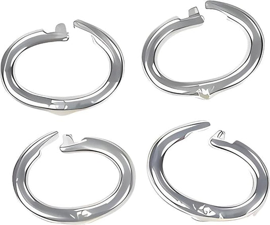4 Sterling Silver Locking Oval Jump Rings ID: 6x4mm #ss246-6x4mmov