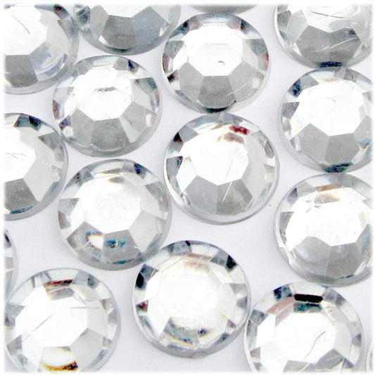 The Crafts Outlet 72pc Loose Flatback Acrylic Rhinestones Round 20mm - Flatback Crystal Clear - Crafty Corner