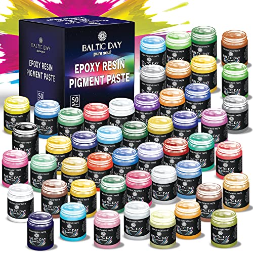 50 Color Pigment Paste for Epoxy Resin Set (10 Ounce)
