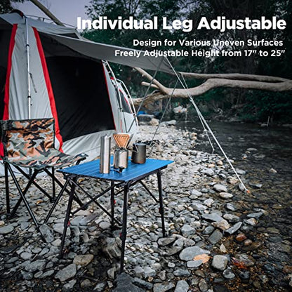 Portable Camping Table with Adjustable Legs