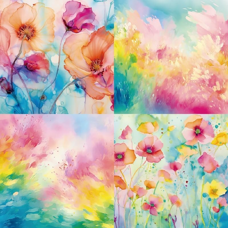 Vintage Scrapbook Paper Pad Floral Patterned Paper 6×6,24 Sheets Single-Sided Flower Scrapbooking CardStock Papers Pad for Holiday Cardmaking DIY Origami Decorative Craft Papers. - Crafty Corner