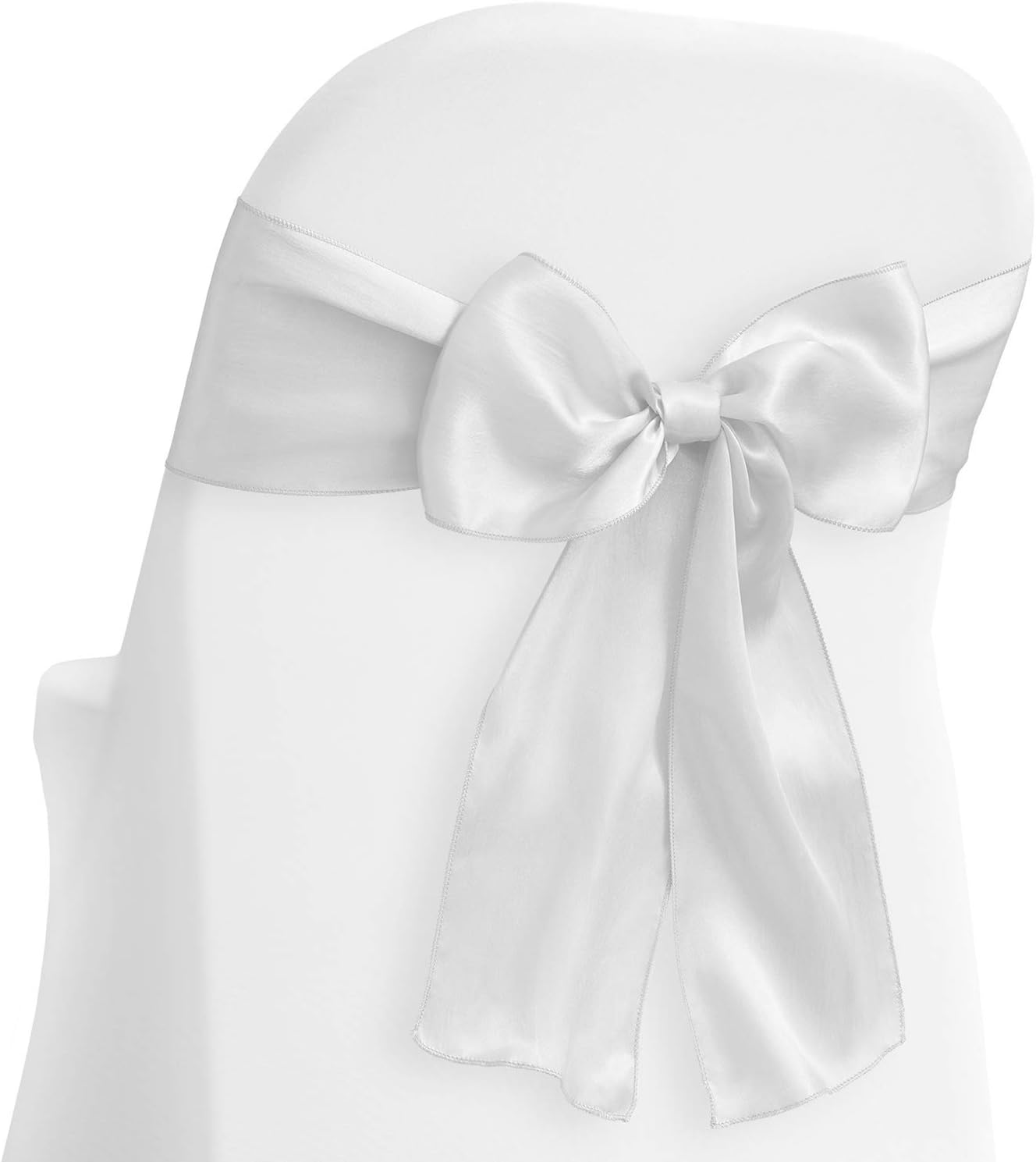Humphrey's Craft 4 Inch White Double Faced Satin Ribbon - 5 Yards White Ribbon for Crafts Gift Wrapping Cutting Ceremony Decoration Sewing Chair Sash Wedding and Dining Tables. - Crafty Corner