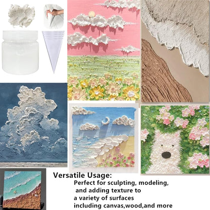 Acrylic Modeling Paste 3D Art Texture Paste 9.88oz (9.8767 Ounce)