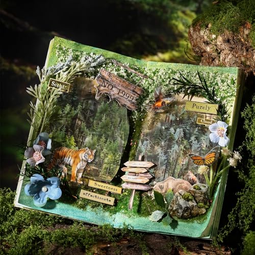 4 Rolls Forest Scenery PET Tape for Scrapbook Journaling (5 Count)