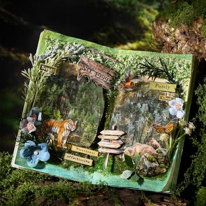 4 Rolls Forest Scenery PET Tape for Scrapbook Journaling (5 Count)
