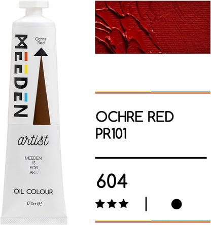 MEEDEN Artist Grade Oil Paint: Ochre Red - 170ml/5.7oz Tube - Professional Art Paints for Canvas Painting