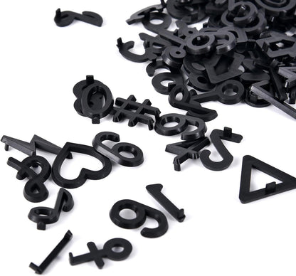 Felt Letter Board Letters,PRE-Cut Characters with Sorting Tray,Felt Board Letters (1 Inch Plus Black)
