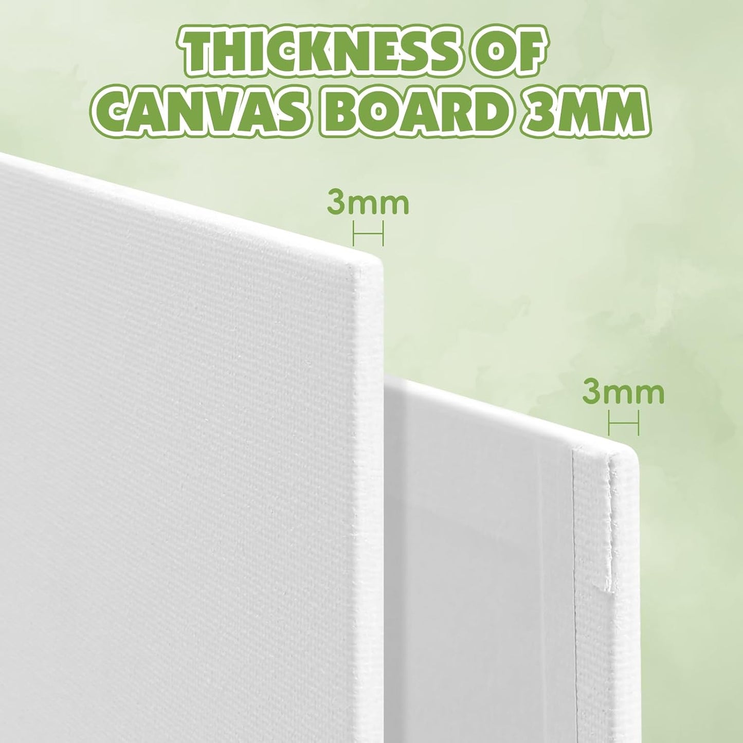 ESRICH Canvas for Painting 18x24 Inch, 2 Pack Canvas Boards for Painting Cotton Primed Acid Free Large Blank Canvases, Canvas Panels for Oil Paint, Watercolor, Acrylic Paint, Gouache and Tempera.