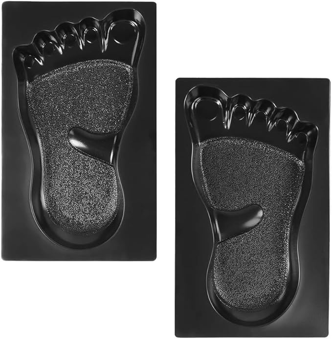 2 Pack Footprint Stepping Stone Mold, Footprints for DIY Feet Walkway Stepping Stones Concrete Cement Mold for Making into Concrete Stepping Stones