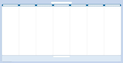 Sky Blue 7-Column Task, Goals & Objective Wall Horizontal Organizer 36" x 75". Complete with Marker