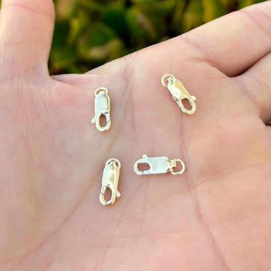 5pcs Adabele Real 1/20 14K Gold Filled 12mm Italian Rectangle Lobster Trigger Clasps Open Jump Ring Non Tarnish for DIY Craft Jewelry Making JK3-B2
