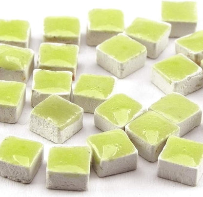 Ceramic Tiles for Crafts, Mini Mosaic Tiles 1000 Units, 5 mm 0.19 inch Pistachio Green, WG04