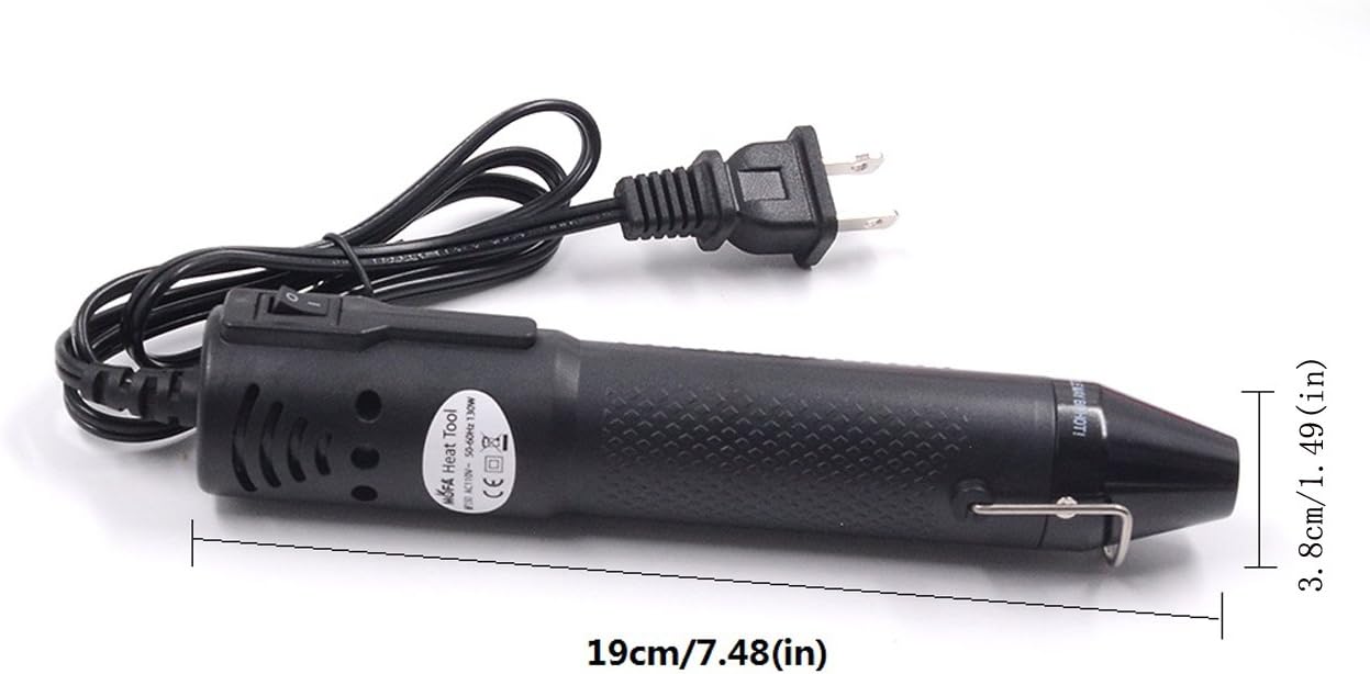mofa Embossing Heat Pen,Mini Heat Gun,Hot Air Pen Tools Shrink Pen with Stand For DIY Embossing And Drying Paint Multi-Purpose Electric Heating Nozzle 150W 110V (Black,Black) - Crafty Corner