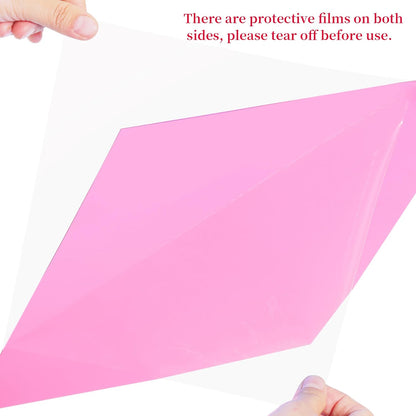 Lystaii 9pcs Lighting Gel Filter 11.8 x 11.8 Inches Gel Light Filter Color Correction Colored Overlays Transparent Color Filters Film Plastic Sheets for Film, Video, Photo, Stage Studio (Pink)