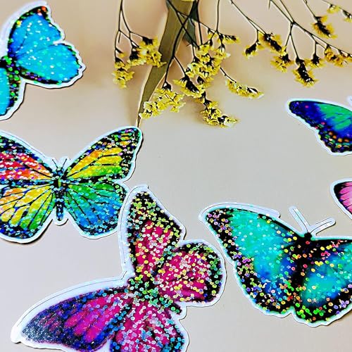 36 Sheets Glitter Holographic Sticker Paper Clear Self (36 Count)