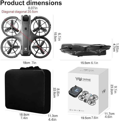 RC Drone with Screen Display Remote Control, Propeller Guard, Dual Camera, Speed Adjustment, Altitude Hold, One-Key Takeoff, 3D Flips, 2 Batteries, Helicopter Airplane, Hovering, Brushless Motor, APP Control, LED Lights, for Adult Beginners FPV Quadcop...