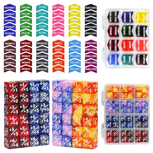 108PCS 12mm MTG Counter Dice +1