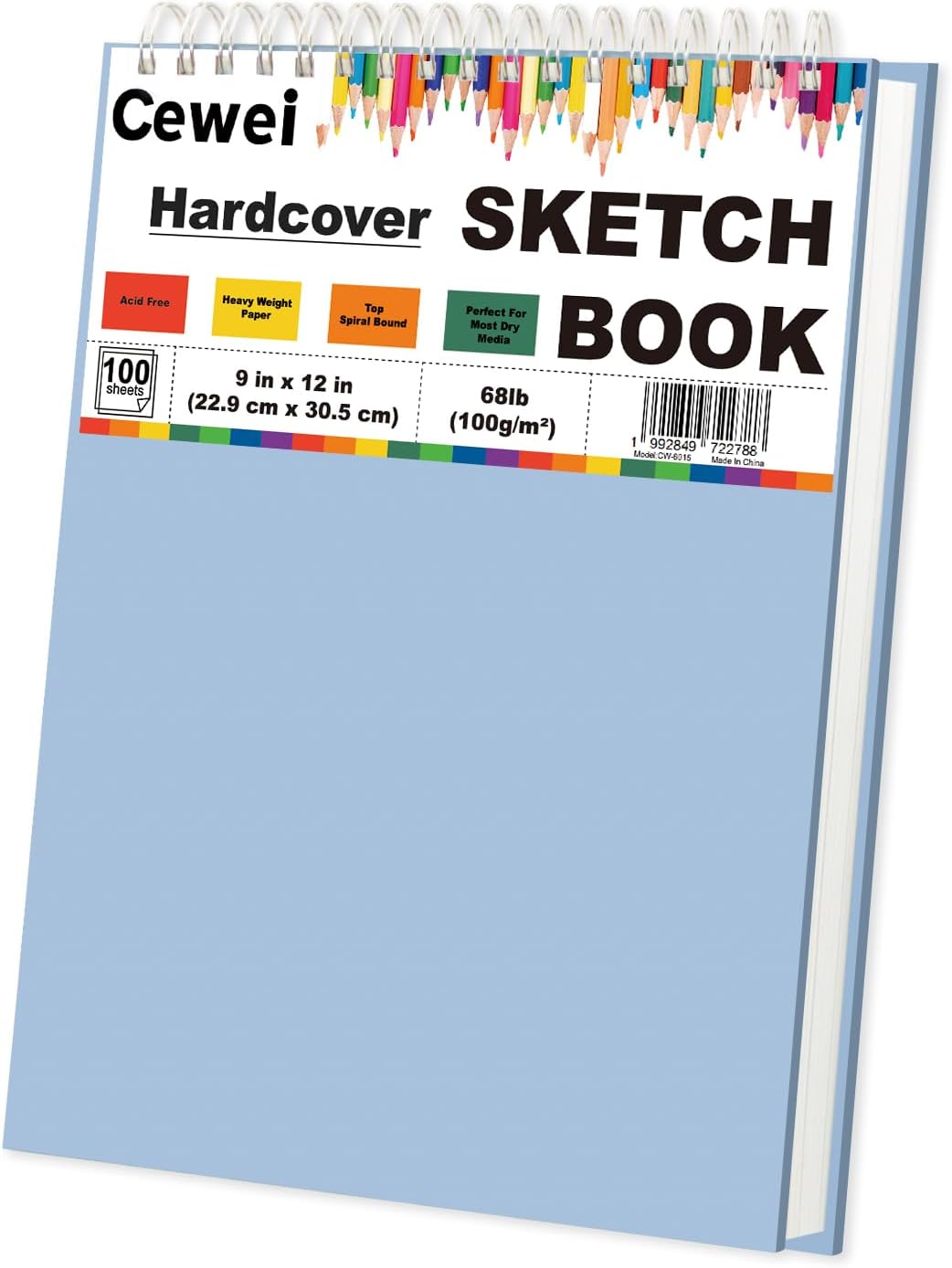 Classroom Must Haves, Sketch Pad for Kids Ages 8-12, 1 Pack-100 Sheets 9 by 12 Sketchbook for Kids, 68lb/100gsm Drawing Paper Pad, Spiral Sketch Books for Adults, Art Supplies for College Students. - Crafty Corner