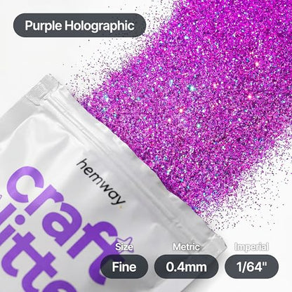 Craft Glitter Purple Holographic 100g Fine Glitter (3.5 Ounce)