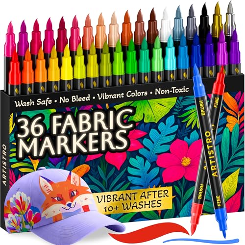 36 Fabric Markers for Clothes and Textiles (36 Count)