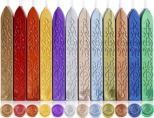 12Pcs Sealing Wax Sticks for Wax Seal Stamp (12 Count)