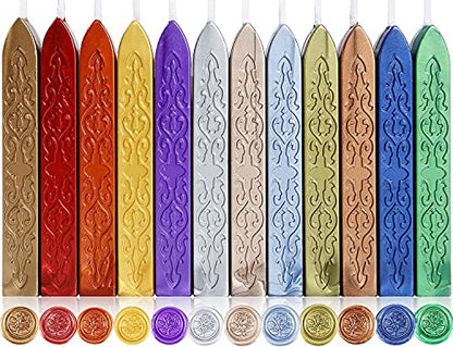 12Pcs Sealing Wax Sticks for Wax Seal Stamp (12 Count)