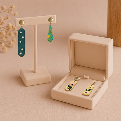 14pcs Rectangle Clay Cutters, Polymer Clay Cutting Tools for Earrings Making, Clay Jewelry Making Kit for Handicraft Enthusiasts