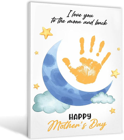 MIKAYENUS Mother's Day Handprint Craft - Baby Handprint Set for Kids - Handmade Gift for Mom & Grandma - DIY Arts and Crafts Activities - First Mothers Day Gift Idea - Kids Craft Set