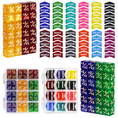 108PCS MTG Tokens & 12mm MTG Dice Set for Magic Card