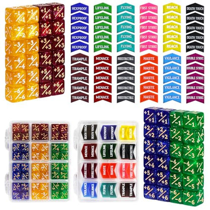 108PCS MTG Tokens & 12mm MTG Dice Set for Magic Card