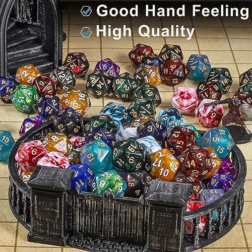 100pcs Dual Color D20 Dice Set (100 Count)