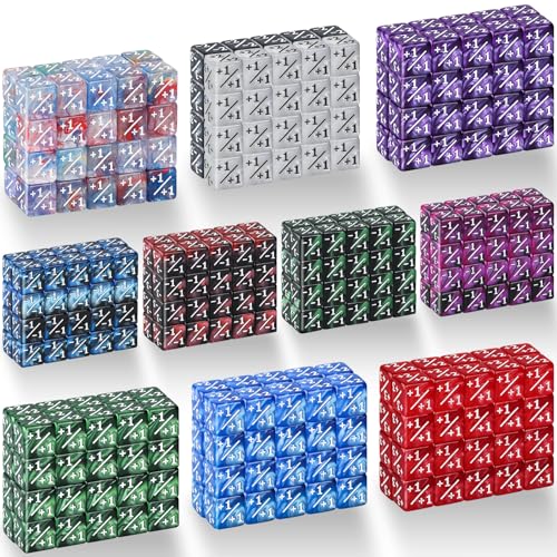 400 Pieces Magic Life Counter Token Dice Compatible with Magic Card Game Accessories CCG Creature Stats 12 Colors (400 Count)