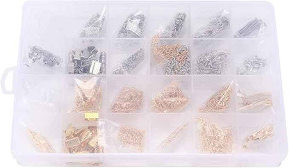 BOWUAI Jewelry Making Set with 3 Pliers, DIY Handicraft Accessories Kit, Open Ring Tool for Necklace Chain and Beaded Jewelry Repair, Includes Storage Bag and 200+ Pieces of Metal Finding