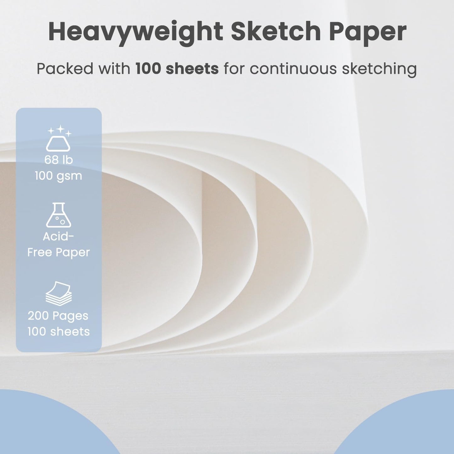 Classroom Must Haves, Sketch Pad for Kids Ages 8-12, 1 Pack-100 Sheets 9 by 12 Sketchbook for Kids, 68lb/100gsm Drawing Paper Pad, Spiral Sketch Books for Adults, Art Supplies for College Students. - Crafty Corner