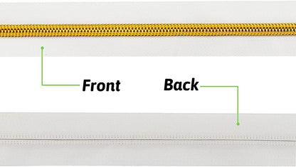 DOITEM 16.5 Yards 3 Pieces Sewing Zippers #5 Nylon Coil Zippers Assorted Zipper for Sewing with 30 Zipper Sliders for DIY Tailor Sewing Crafts Supplies, White