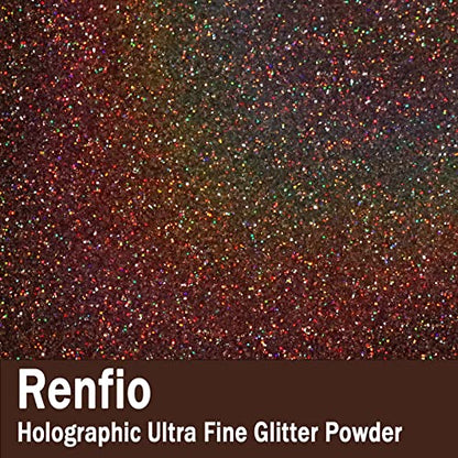 Holographic Ultra Fine Glitter Powder Metallic Resin Glitter 2.11 Oz
