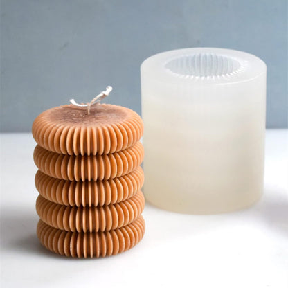 Tire Stripe Candle Silicone Mold Creative Column Candle Soap Mold Fondant Chocolate Cake Baking Mould Plaster Clay Resin Epoxy Mold