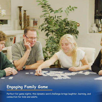 Word Strategy Game with Travel Bag, Word Puzzle for Adults, Family, and Kids, Fun Game for Ages 8+, 1-4 Players