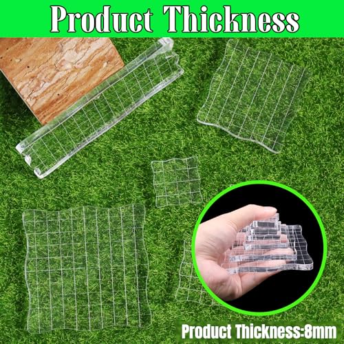 4Pcs Clear Acrylic Stamp Blocks Set (4 Count)