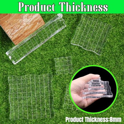 4Pcs Clear Acrylic Stamp Blocks Set (4 Count)