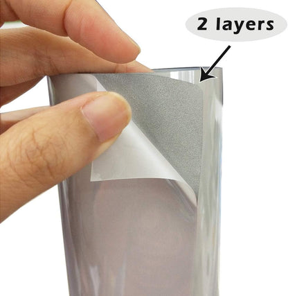 guangyintong Reflective Light Grey Heat Transfer Vinyl HTV Rolls, 12" x 8ft Reflective Iron on Vinyl for T-Shirts, Light Grey HTV Vinyl for All Cutter Machine Easy to Cut & Weed for HTV DIY Design