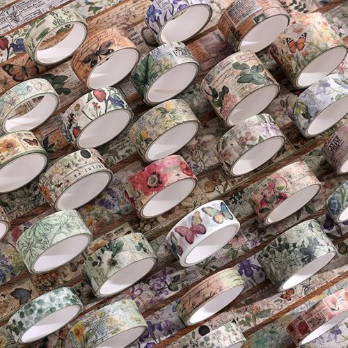 42 Rolls Vintage Washi Tape Set (42 Count)