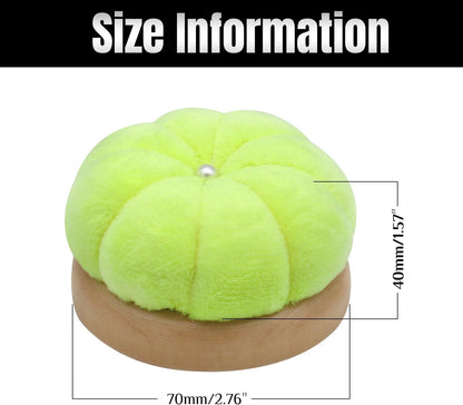 Uxney Pin Cushion,Wooden Sewing Pin Cushion Pincushion Needle Cushion for Sewing Quilting Needlework DIY Crafts(Fluorescent Yellow,2 PCS)