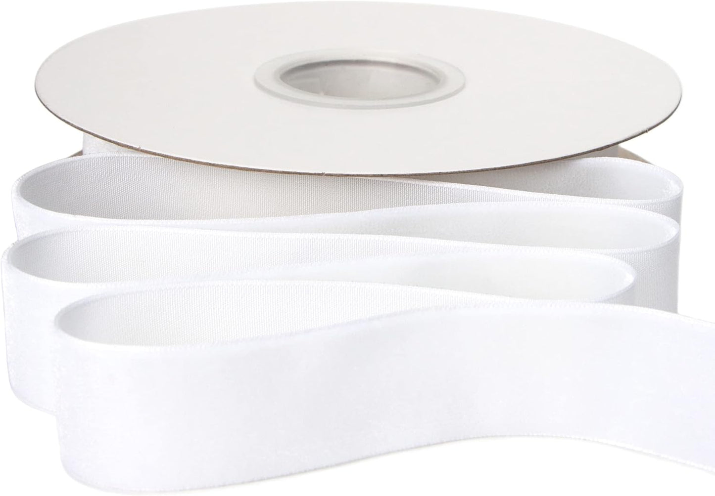 Ribbli Polyester White Velvet Ribbon,1 Inches Continuous10-Yard Spool,Christmas Ribbon for Gift Wrapping,Floral Bouquets, Home Decor - Crafty Corner