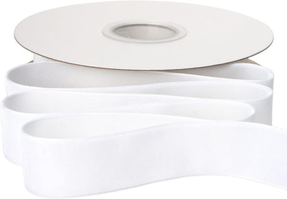 Ribbli Polyester White Velvet Ribbon,1 Inches Continuous10-Yard Spool,Christmas Ribbon for Gift Wrapping,Floral Bouquets, Home Decor - Crafty Corner