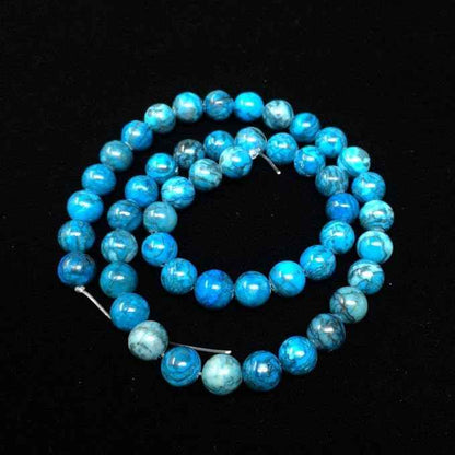 35pcs Adabele Natural Blue Lace Jasper Healing Gemstone 10mm (0.39 inch) Round Loose Beads Gem Stone Spacer for Craft Jewelry Making GF31-10