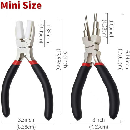 WISEUP Jewelry Pliers Set - 6 in 1 Bail Making Plier, Making Nylon Plier for Jewelry DIY Craft，Repair & Wire Wrapping，jewelry making tools - Crafty Corner
