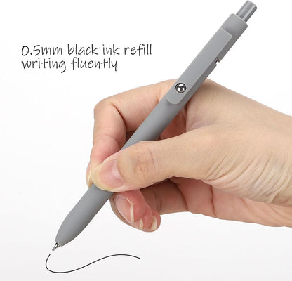 Ddaowanx Gel Pens, 0.5mm Fine Point Quick Dry Black Ink Pens Retractable, Nursing School Essentials,School Supplies, Gifts for Women (6Pcs-Black Ink)